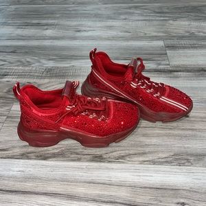 Steve Madden Red Rhinestone Shoes